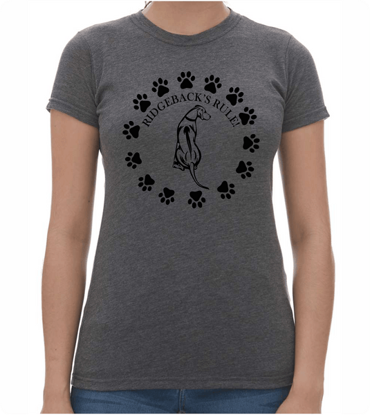 Center Chest Ridgebacks Rule T-Shirt - PAWsome Creations VI