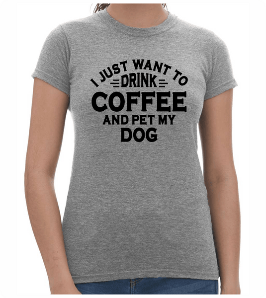 Drink Coffee Ladies T-Shirt - PAWsome Creations VI