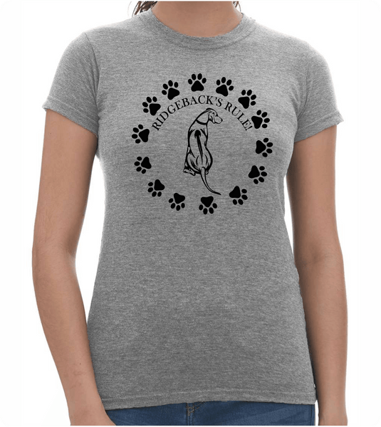 Center Chest Ridgebacks Rule T-Shirt - PAWsome Creations VI