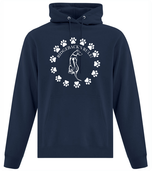 Center Chest Ridgebacks Rule Hoodie - PAWsome Creations VI