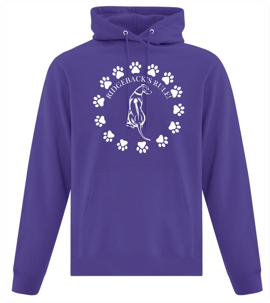 Center Chest Ridgebacks Rule Hoodie - PAWsome Creations VI