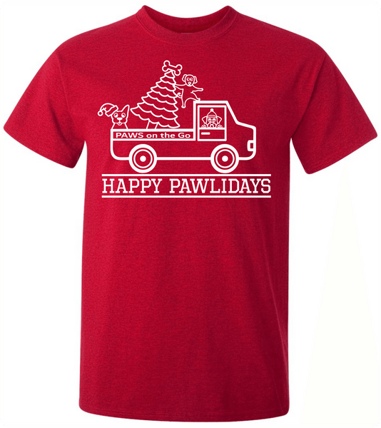 Happy Pawlidays T-Shirt - PAWsome Creations VI