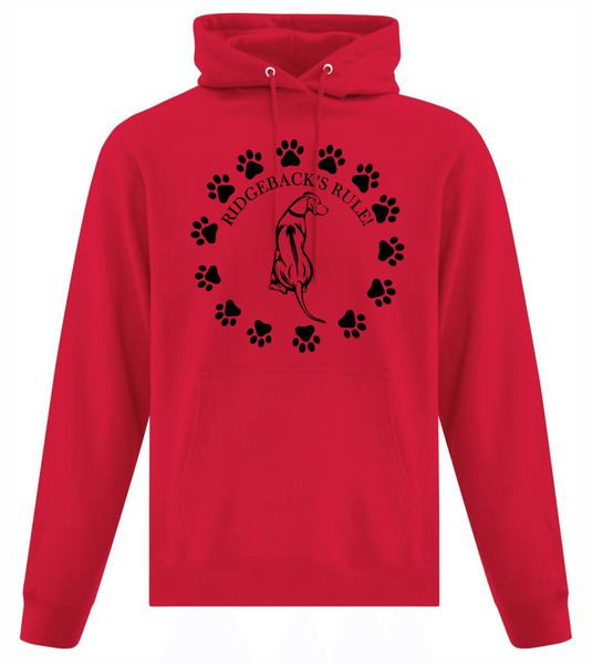 Center Chest Ridgebacks Rule Hoodie - PAWsome Creations VI