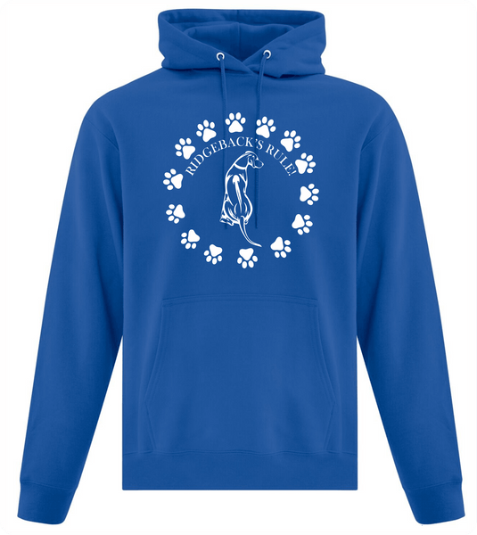 Center Chest Ridgebacks Rule Hoodie - PAWsome Creations VI