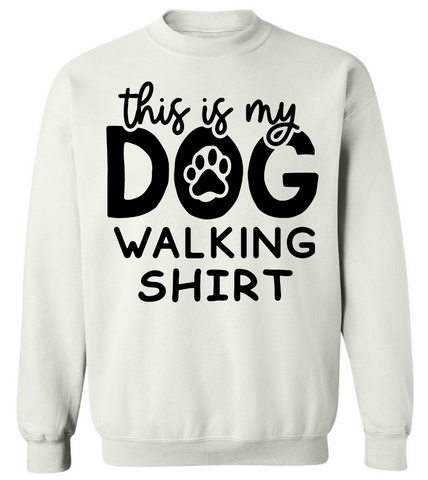 Dog Walking Crewneck Sweatshirt